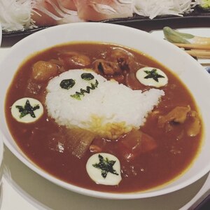 【お手伝いレシピ】ハロウィンカレー♪